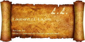 Laurentzi Lajos névjegykártya