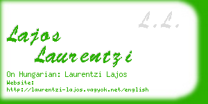 lajos laurentzi business card